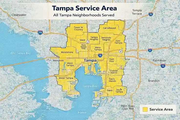 Boat removal service areas across Tampa - We serve all locations